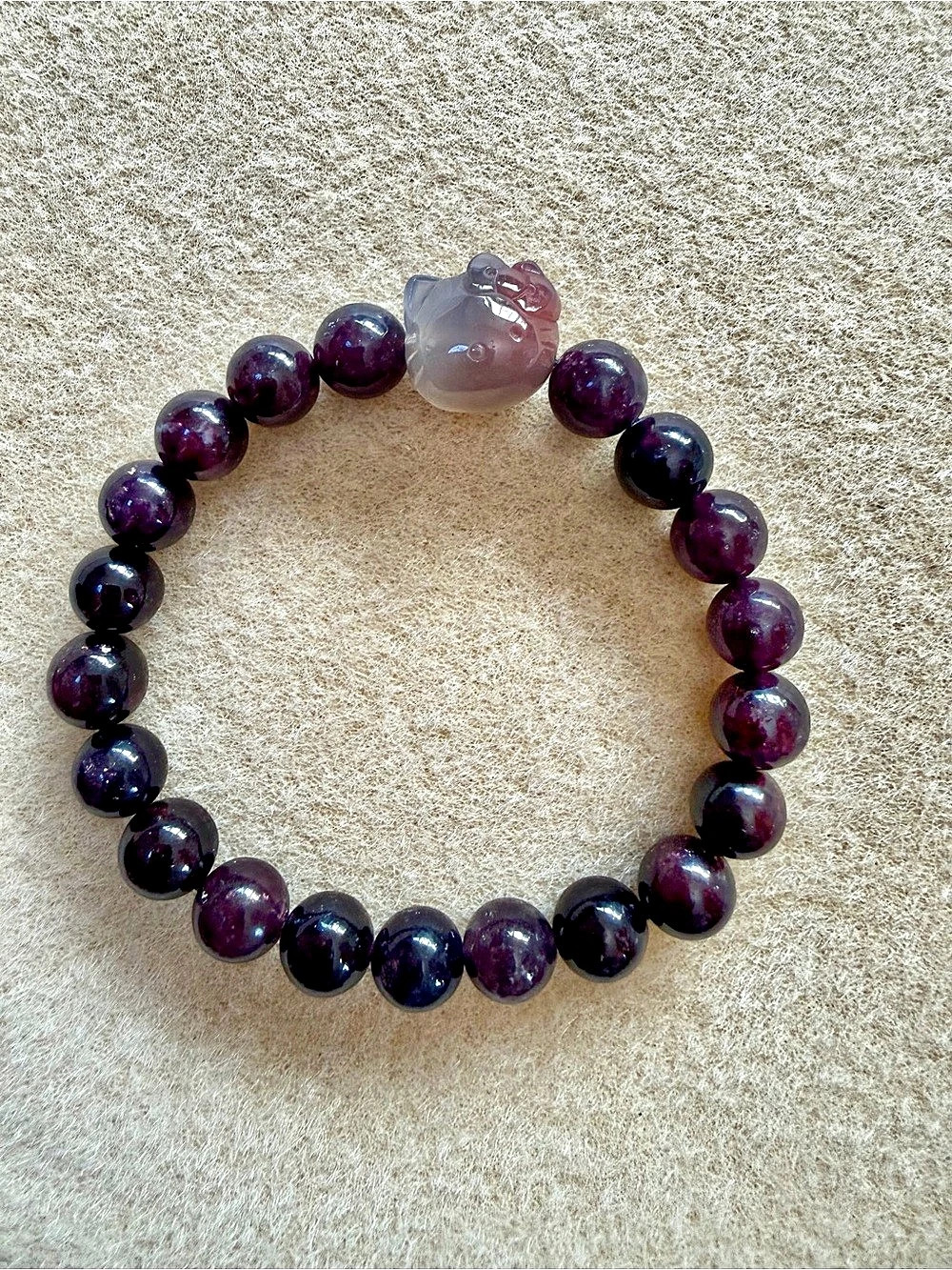 Muscovite Beaded Bracelet with HK charm
